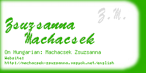 zsuzsanna machacsek business card